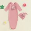 Kavousa Newborn Sleeping Bag Baby Sleep Sack Cap Knotted Gown