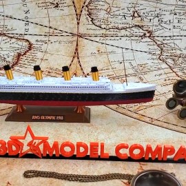 THEROLLER3D 12” RMS Olympic Model, Titanic Toy, Unsinkable Titanic Gift, Titanic Necklace