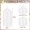 MTLEE Set of 40 White Pillar Candles 2x4 Inch Dripless