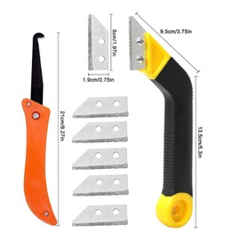 9 Stück Fugenkratzer Fliesen,Fliesenfugen Entfernen,Fliesenfugen-Handsäge,abgewinkelter Fugenreiniger,mit 7 Ersatzklingen für die Fliesenreinigung,Die Reinigung Bodenfliesen Badezimmer,Küche