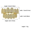 JINAO Gold Bottom Grillz 18K Gold Plated Iced Out Cubic