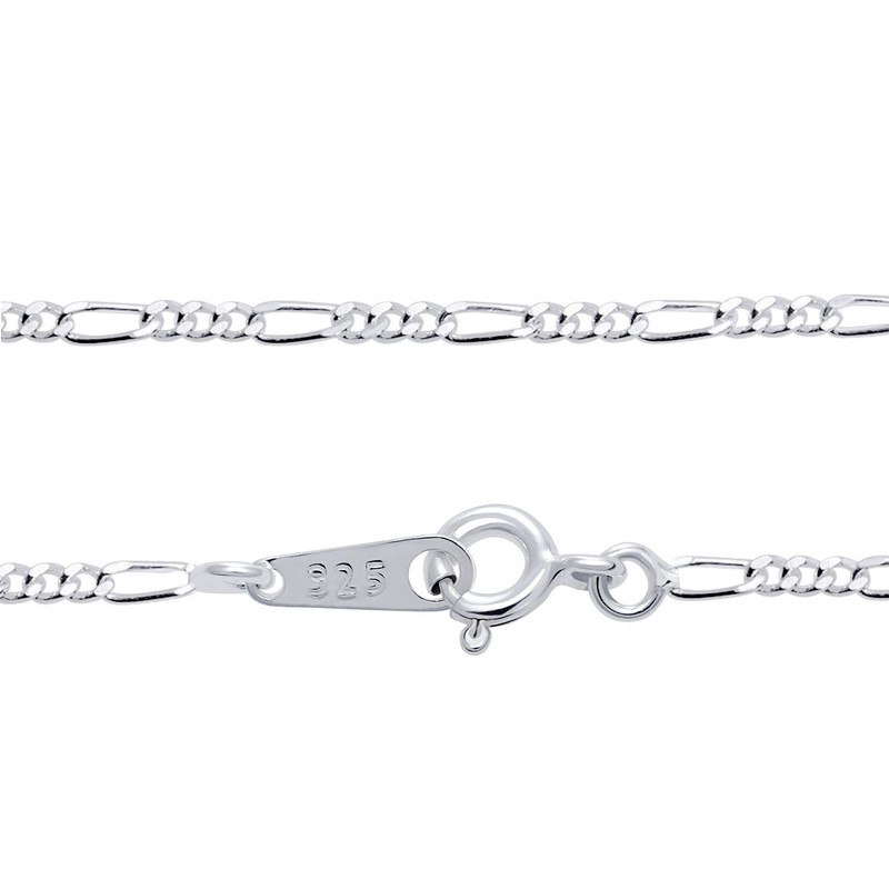 Sears 925 Figaro Chain Necklace, Silver, Silver