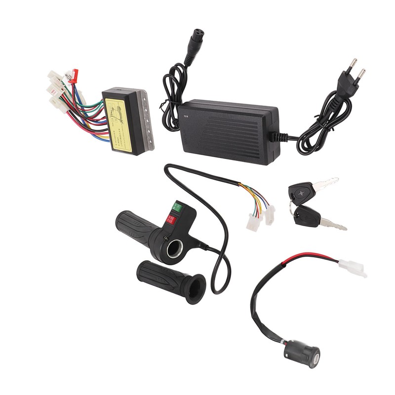 24V Brushless Motor Speed Controller Kit with Throttle Grip for