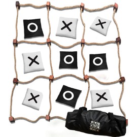 Giant Tic Tac Toe Games Outdoor | 4ft x 4ft | Bean Bag Toss Yard Outdoor Games for Kids Adults, OCES Backyard Lawn Camping Instant Setup No Assembly Large Lawn & Backyard Fun
