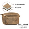 Leather Wrist Bag for Unisex Made of Cowhide Leather 21-