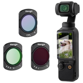 Haoge フィルターセット DJI Osmo Pocket 3 Creator Combo用、CPL、可変ND 2-32、可変ND 64-512フィルターとスクリーンプロテクター、風景写真用キット