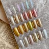 12 Colors Holographic Nail Art Powder Acrylic Nail Pigment Powder