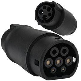 Type 1 to Type 2 EV Charging Adapter, Electric Vehicle Charging Adapter (SAE J1772 to IEC62196) 32A 8KW for Type 2 Electric Vehicles Conversion Converter