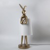 NorDiem Cute Rabbit Animal Table Lamp,Big Size 25.6", Gold Resin