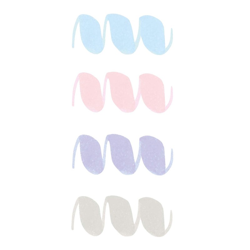 folia 1729 Brush Pens, Set of 4 Pastel Brush Pens