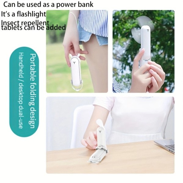 Unbranded 3 IN 1 Handheld Fan Portable Foldable Mini USB