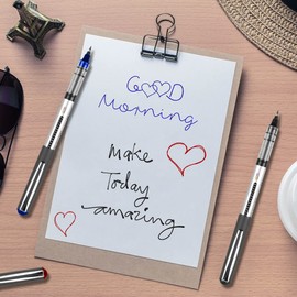 Liquid Ink Rollerball Pens, GXR 12 PCS 0.5mm Extra Fine Point Pens, Quick-Drying Ink Rolling Ball Pens, Black Liquid Ink Pen for Office, Home, Company, School