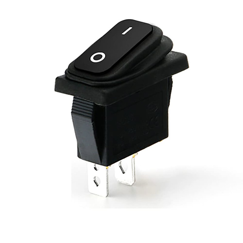 2pcs Waterproof Rocker Toggle Switch On/Off SPST 2 Pin 2