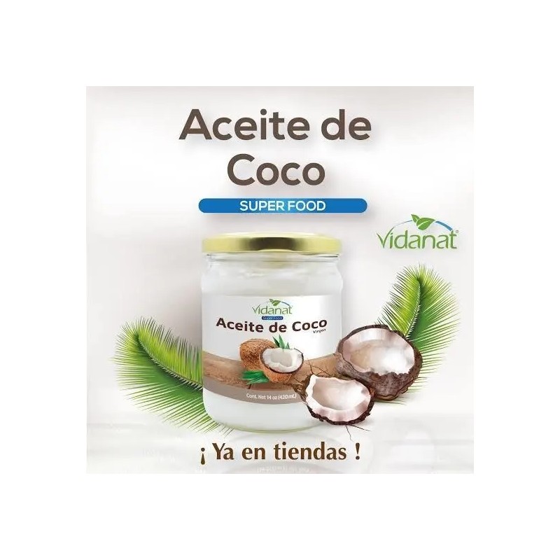 Aceite Coco Virgen Vidanat 420ml Superfood