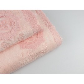 CONCETTI DI LUSSO Turkish Bamboo/Guipure Embroidered Luxury Towels-Set of 2 in Gift Box. (Olyum)