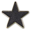 Glitter Star Pin Badge - Enamel - Single (BLACK)