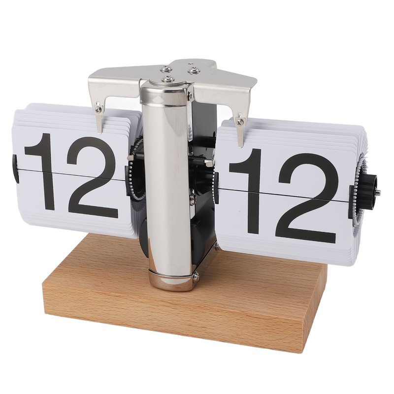 Retro Digital Flip Down Clock Flip Desk Clock Mechanical Battery