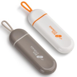 Pill Box Pill Box Small for Travelling, Pill Box for Vitamins, Medicines, Pills, Good Sealing Performance, Preservation of Medical Properties (2 Packs)