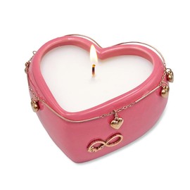 Heart Shaped Eternal Love Candle, Romantic Rose Scented Gift with Pendant for Her