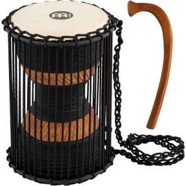 Meinl Percussion African Talking Drum with Mahogany Wood Shell and Wooden Beater-NOT Made in China-Medium Size Goat Skin Heads, 2-Year Warranty, (ATD-M)