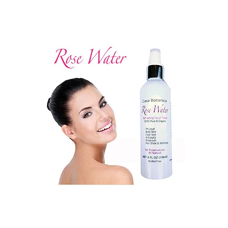 4 oz Rose Water Toner FACE, Hair, and Body Spray
