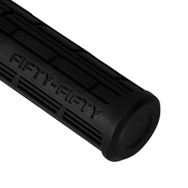 FIFTY-FIFTY Mountain Bike Grips, Single Lock-on MTB Grips, Soft and Comfortable Bicycle Locking Grips, Non-Slip Bike Handlebar Grips for All Mountain, Enduro, Downhill (Black)