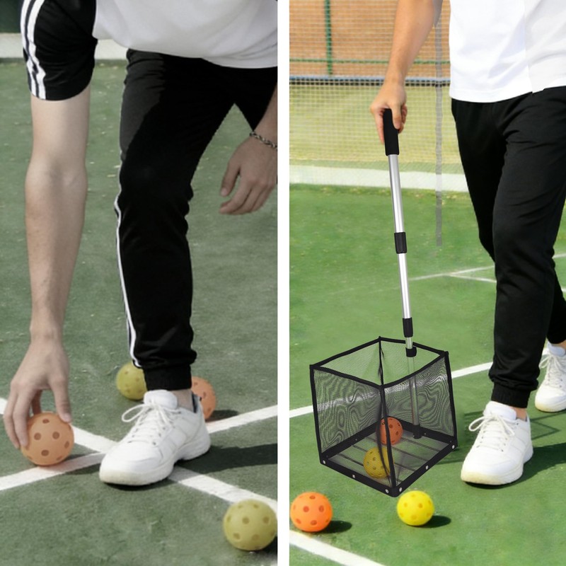 TNZMART Adjustable Height Pickleball Ball Picker Upper and Retriever Holds
