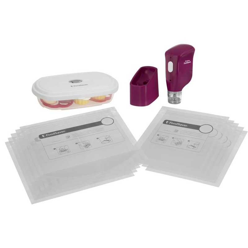 FoodSaver FSFRSH0063-035 FreshSaver Handheld Vacuum Sealer, Fuschia