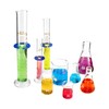 QWORK Lab Glassware Set, Beaker Flask Cylinder Set, 9 Pieces