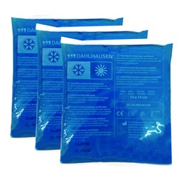 3 Piece Hot Cold Compresses – Cooling Gel Cold Pack 11 x 14 cm Incl. Topical Wound Cleanser and Antisept Tupfer
