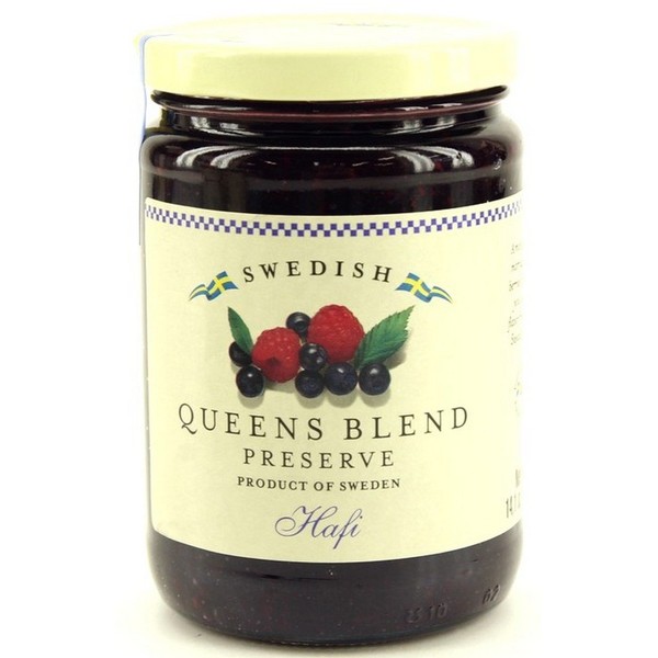 Hafi Queens Blend: Raspberry & Wild Blueberry Preserves 14.1-ounce Jar
