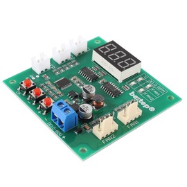 Enwye Dual Channel PWM 4 Pin Fan Controller 12V 24V 48V Thermal Speed Controller with Temperature/RPM Display and Stop Alarm