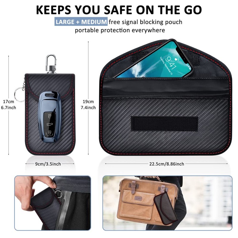 Samfolk Faraday Box with Faraday Bags for Car Keys, Car