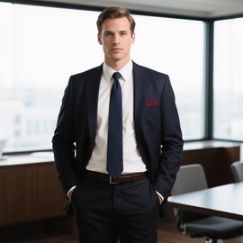 Gsyziux Polka Dots Pocket Squares for Men, Cotton Mens Handkerchiefs with Pocket Square Holder for Wedding Party Daily Suit (Wine Red)