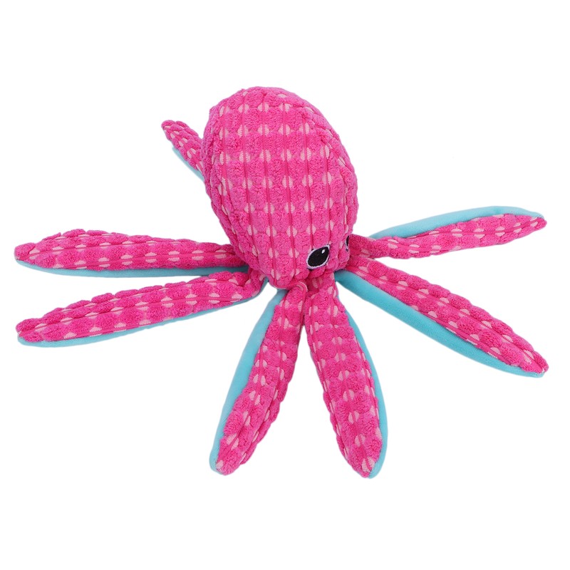 Pet Corduroy Octopus Vocal Toy Puppy Biting Training Toy for