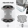 Blütezeit Rolling Gate 6'' Heavy-Duty Rubber Wheel Carrier 2pcs, Double-U