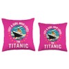 A Girl Who Loves the RMS Titanic Girls Throw Pillow