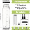 [8 Pack] 20 Oz Glass Juicing Bottles w Airtight Lids