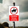 Safety First Display LTD Caution horses crossing sign - 1.2mm