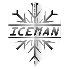 RED DRAGON Gerwyn Price Hardcore Iceman Black Extra Thick Dart Flights - 3 Sets per Pack (9 Dart Flights in Total)
