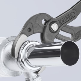 KNIPEX Tools - Pipe Gripping Pliers With Serrated Jaws (8101250), Red