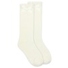 Jefferies Socks Girls' Knee High 1 Pack Dress Sock, Ivory,