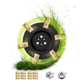 alasemo Blade Plate for Worx Lawnmower Landroid Accessories with 12 Blades for Landroid S&M Blade Disc, Blade Replacement Parts Lawnmower for Kress, Einheal, Ferrex, Works Robot Mower M500 WR141E M700