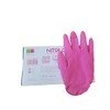 Guantes de Nitrilo Rosa, Talla Mediana, UniSeal