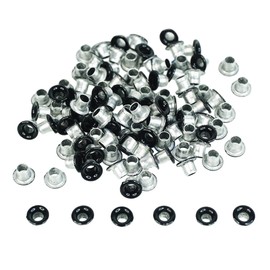 FoRapid 3mm/1/8" Aluminum Quicklet Eyelets-Scrapbooking/Birthday Wedding Baby Greeting Holiday Card/Paper Craft/Luggage Cruise Tag/DIY Album/Clothing etc-200 PCS (Black)