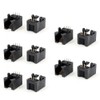 sourcing map 10 Pcs 90 Degree 6 Round Pin RJ12