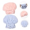 DOITOOL 2pcs Hair Bonnet Elastic Design Absorbent Bath Hat for