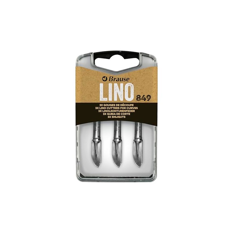 Brause 300849B - Pennini per linoleografia e da grattare per