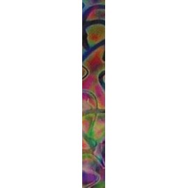 4 inch X 4 inch Dichroic Corkscrew On Thin Black Glass - 90 Coe