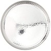 Elegance Hammered Stainless Steel Round Tray, 13", Silver